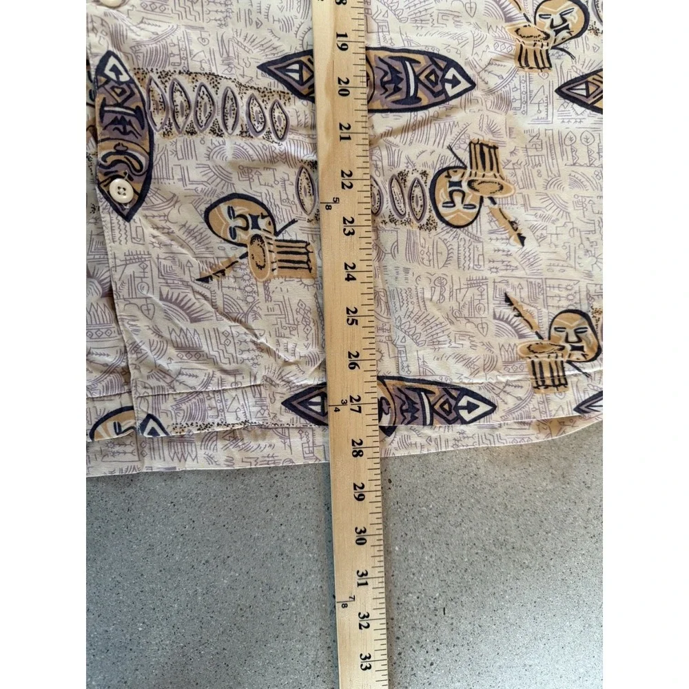 Kavu Men's Size Large Hawaiian‎ Shirt 100 Percent Cotton Tiki Surf Vacation
